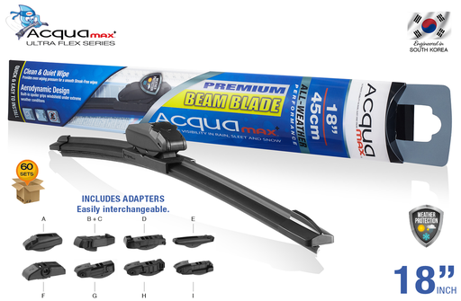 [ACQUA45] ESCOBILLA LIMPIAPARABRISAS ACQUAMAX 18" (60 SETS) ( 6 SETS = 10 UNDS)