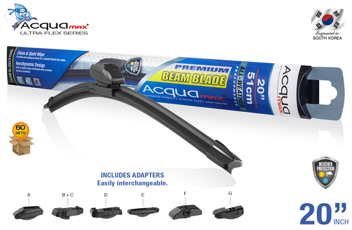 [ACQUA51] ESCOBILLA LIMPIAPARABRISAS ACQUAMAX 20" (60 SETS) ( 6 SETS = 10 UNDS)