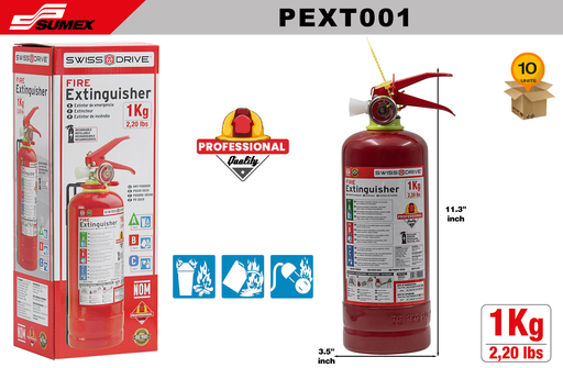 [PEXT001] SAFETY ACCESSORY SWISS DRIVE (1KG / 2.20 LBS) (10 UNITS)