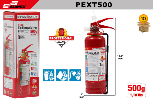 [PEXT500] ACCESORIOS DE SEGURIDAD SWISS DRIVE (500G/1,10 LBS) (10 UNDS)