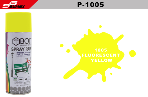 [P-1005] SPRAY PAINT BOLT 1005 FLUORESCENT YELLOW (400 ML) (12 UNITS)