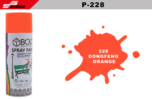 [P-228] PINTURA EN SPRAY BOLT 228 DONGFENG ORANGE 400ML (12UNDS)