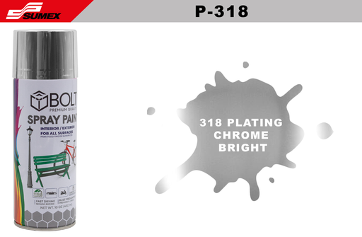 [P-318] SPRAY PAINT BOLT 318 PLATING CHROME BRIGHT (400 ML) (12 UNITS)