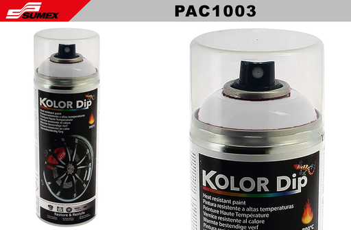 [PAC1003] PINTURA EN SPRAY KOLOR DIP BLANCO RESISTENTE 70°C - 400 ML (12 UNDS)