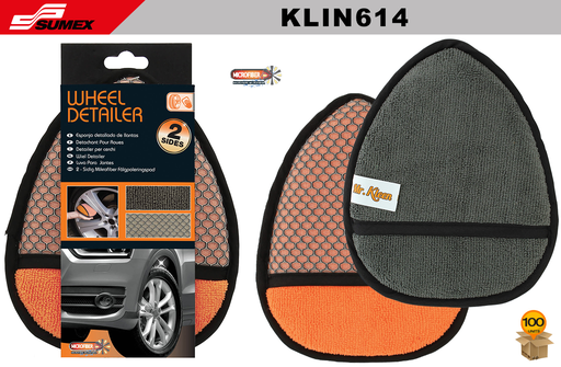 [KLIN614] WHEEL DETAILING SPONGE MR. KLEEN (8" X 6") (100 UNITS)