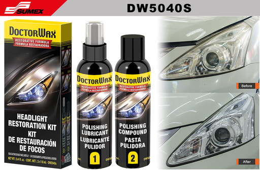 [DW5040S] LIGHTS RESTORE KIT 2PCS DOCTOR WAX (2X118ML) (6 UNITS)