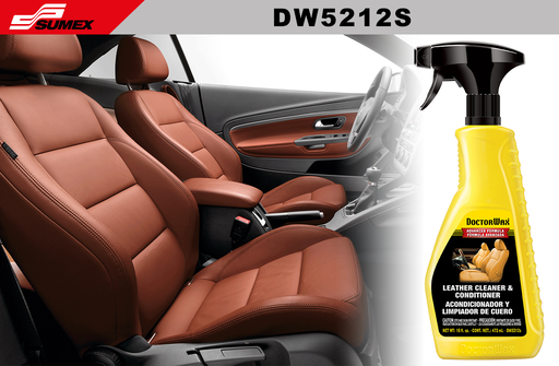[DW5212S] LEATHER CLEANER AND CONDITIONER SPRAY DOCTOR WAX (16 OZ)(12 UNITS)