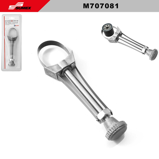 [M707081] LLAVE DE FILTRO DE ACEITE SWISS DRIVE (60MM a 110MM) (48 UNDS)(4 SETS= 12 UNDS)
