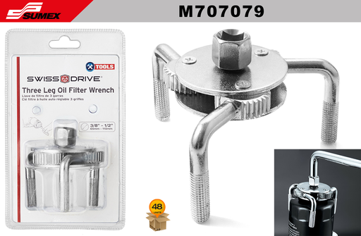 [M707079] 3 JAW OIL FILTER WRENCH SWISS DRIVE (65MM -110MM) (4 SETS =12 UNITS) (48 UNITS)