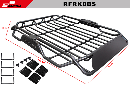 [RFRK0BS] CANASTA DE TECHO PORTA EQUIPAJE SWISS DRIVE NEGRO 127 X 99CM (1 UND)