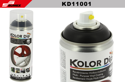 [KD11001] RECUBRIMIENTO VINILICO EN SPRAY KOLOR DIP NEGRO (400ML) (12 UNDS)