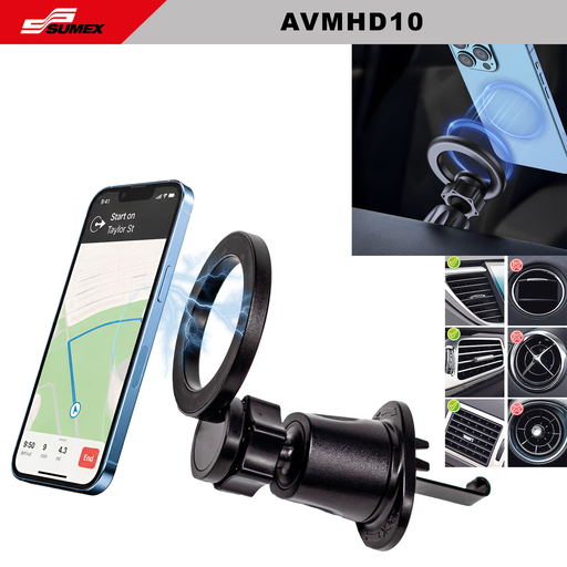 [AVMHD10] MAGNETIC SMARTPHONE HOLDER SWISS DRIVE BLACK (100 UNITS)