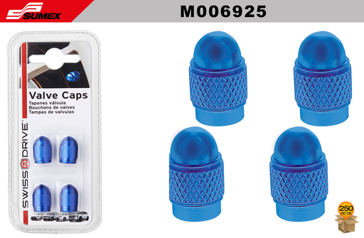 [M006925] TAPAS VALVULAS SWISS DRIVE AZUL (1SET = 25SETS) (10SETS = 250UNDS)