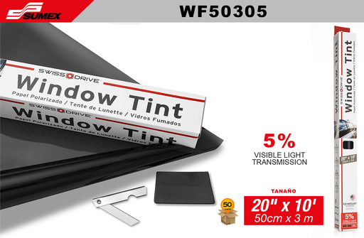 [WF50305] PAPEL POLARIZADO SWISS DRIVE 5% 1PLY ANTI-RAYAS 50CMX3M 50PCS