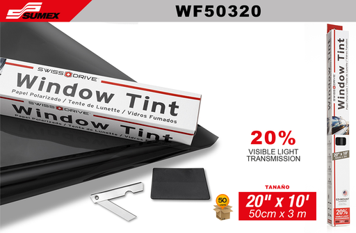 [WF50320] PAPEL POLARIZADO SWISS DRIVE 20% 1PLY ANTI-RAYAS 50CMX3M (50 SETS)