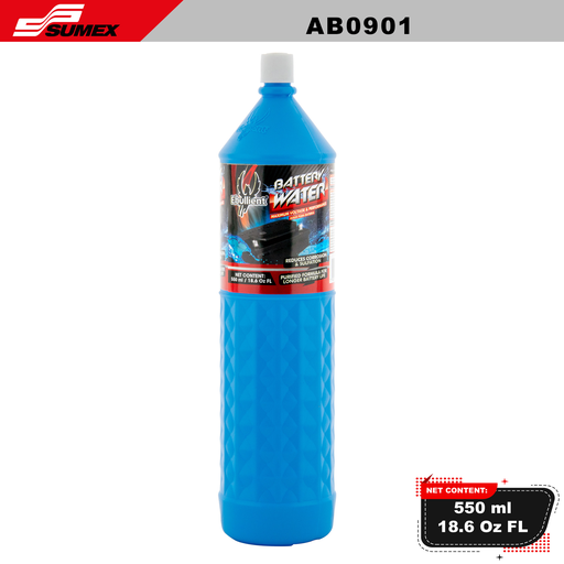 [AB0901] BATTERY WATER EBULLIENT (550 ML / 18.6 OZ) (24 UNITS) 