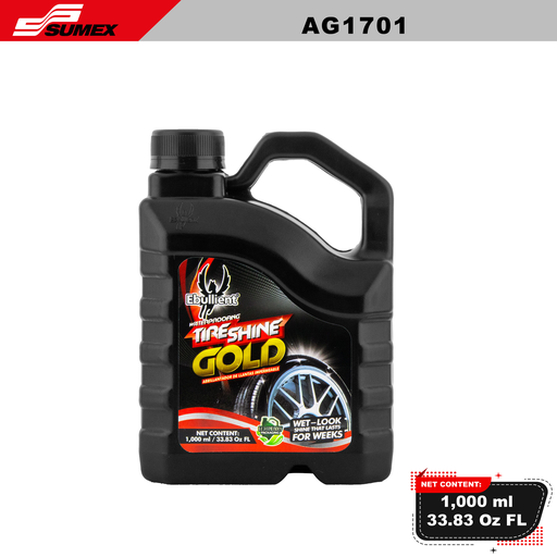 [AG1701] ABRILLANTADOR PARA NEUMATICO EBULLIENT GOLD 1LT 12UNDS 