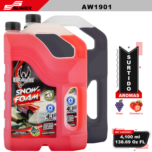 [AW1901] AUTO WASH ( BAÑO DE ESPUMA LIQUIDO) EBULLIENT GL/4.1LT 6UNDS 