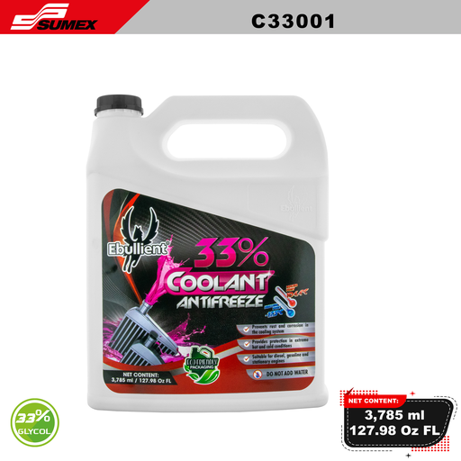 [C33001] COOLANT 30% EBULLIENT GL/3.785LT 6UNDS 