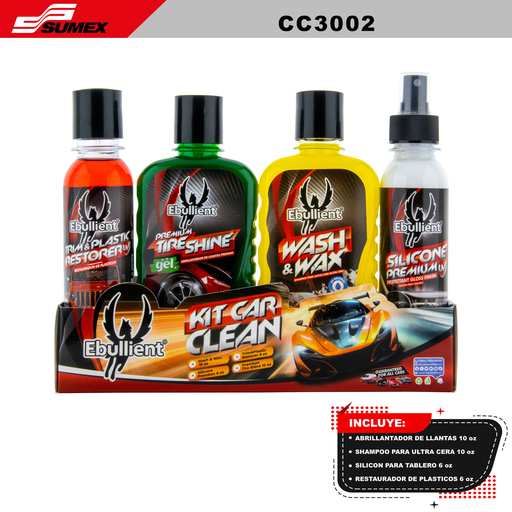 [CC3002] KIT CAR CLEAN EBULLIENT (4 UNITS) (9 SETS) 