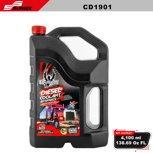 [CD1901] DIESEL COOLANT ANTIFREEZE 4 EBULLIENT (4.1 L / 138.69 OZ) (6 UNITS) 