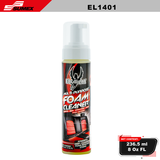 [EL1401] ESPUMA LIMPIADORA EBULLIENT 240ML 24UNDS