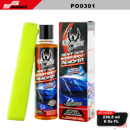 [PO0301] PULIDOR DE VIDRIO REMOVEDOR DE GOTA SECA EBULLIENT 8OZ 24UNDS