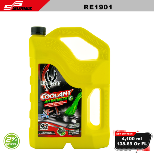 [RE1901] COOLANT REFRIGERANTE EBULLIENT (4.1 L / 138.69 OZ) (6 UNITS) 