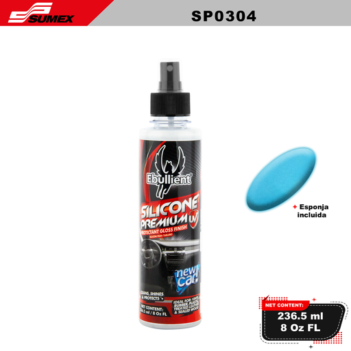 [SP0304] SILICONA PREMIUM NEW CAR EBULLIENT (236.5 ML / 8 OZ) (24 UNITS)