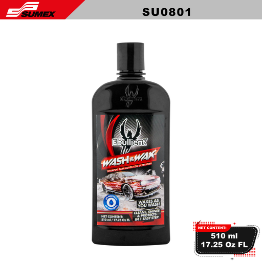 [SU0801] SHAMPOO WITH ULTRA WAX EBULLIENT (510 ML / 17.25 OZ) (12 UNITS) 