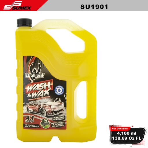[SU1901] SHAMPOO WITH ULTRA WAX EBULLIENT (4.1 L / 138.69 OZ) (6 UNITS)