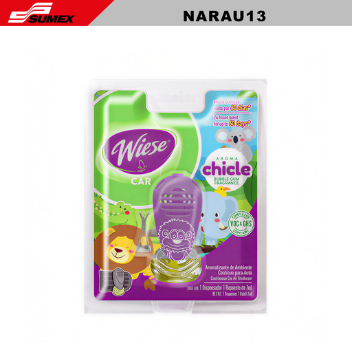 [NARAU13] AMBIENTADOR WIESE  BUBBLE GUM 7ML CAJA6 