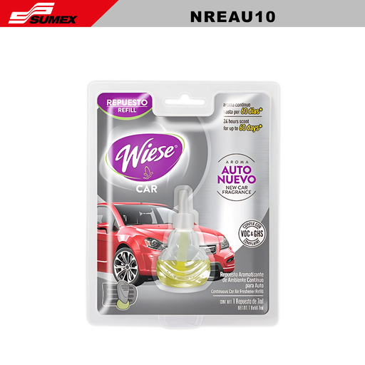 [NREAU10] REPUESTO PARA AMBIENTADOR WIESE  NEW CAR 7ML CAJA6 