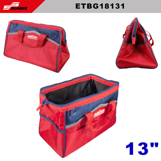 [ETBG18131] BOLSA DE HERRAMIENTA DE 12 BOLSILLOS EMTOP 13" CAP.12KG (CJ/40UNDS)