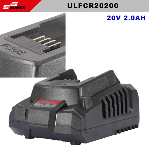 [ULFCR20200] CARGADOR DE BATERIAS EMTOP 20V 2.0 AH CON INDICADOR LED  (CJ/20UNDS)