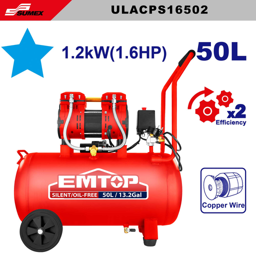 [ULACPS16502] AIR COMPRESSOR 50 L EMTOP (1 UNIT)