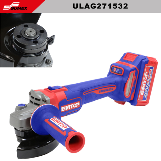 [ULAG271532] CORDLESS ANGLE GRINDER 4.0 Ah X 2 EMTOP 1000 W MAX (4 UNITS)