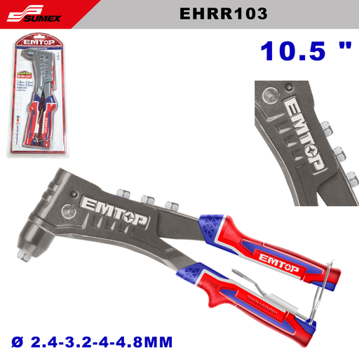 [EHRR103] REMACHADORA MANUAL EMTOP 10.5" (2.4-3.2-4-4.8MM INDUSTRIAL (CJ/24UNDS)